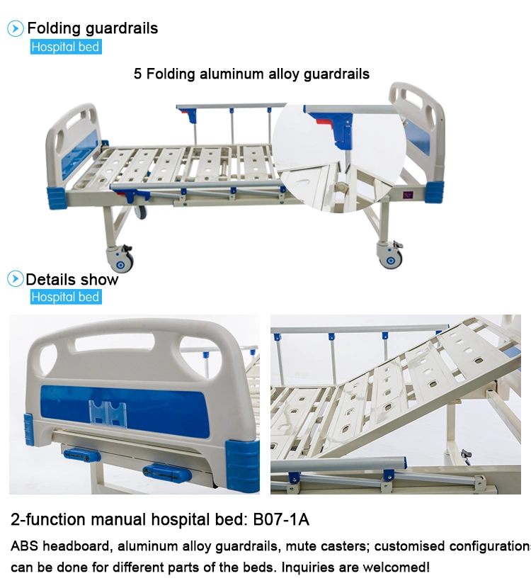 Chinese Manufacture Supply Folding ABS 2 Functions Hospital Bed Singapore